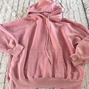 Wildred Free Aritizia Pink Hooded Sweatshirt Size 3/ L Relaxed Fit Oversized